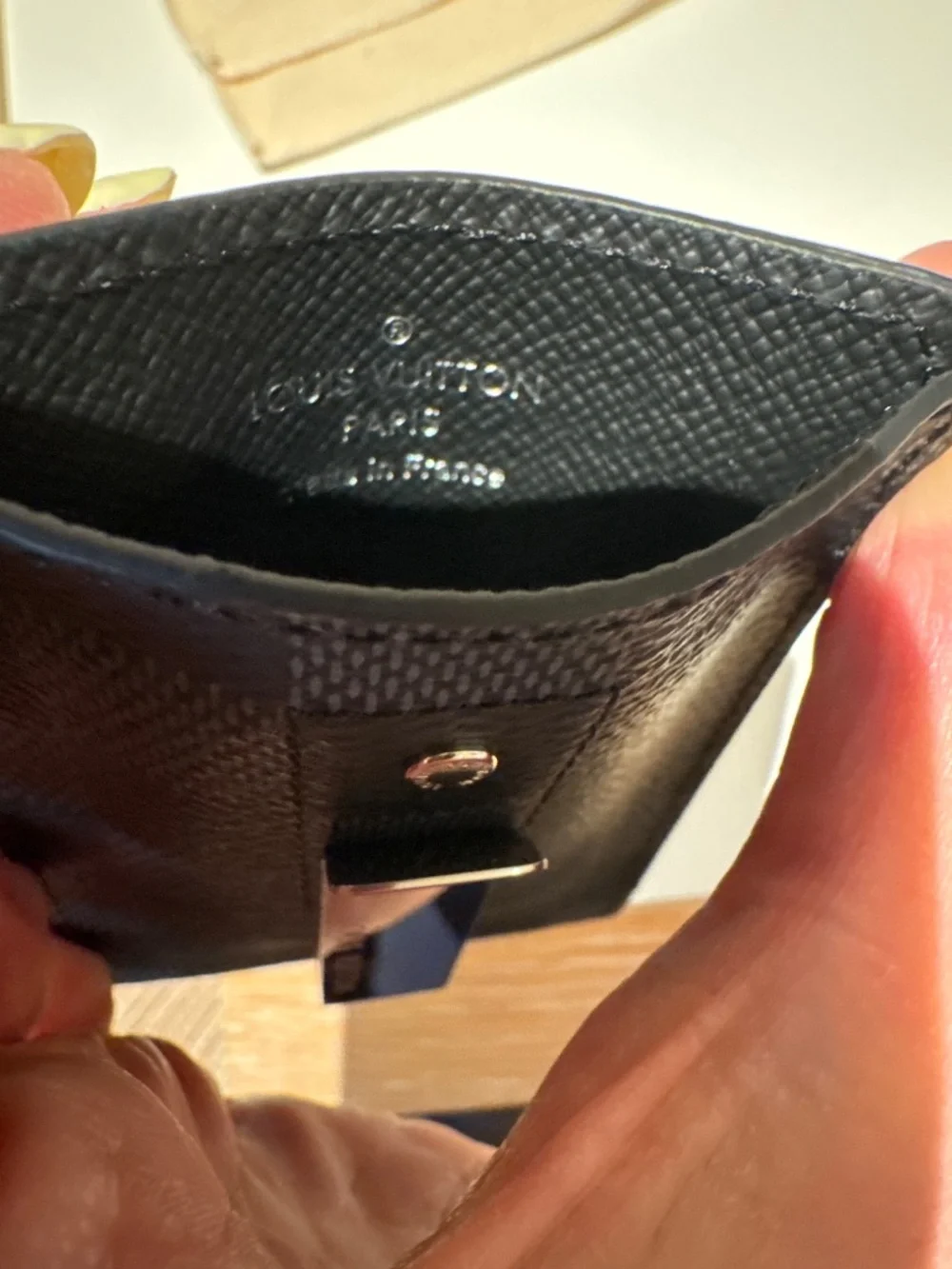 Louis Vuitton Damier Graphite Black/Gray Money Clip Credit Card Holder